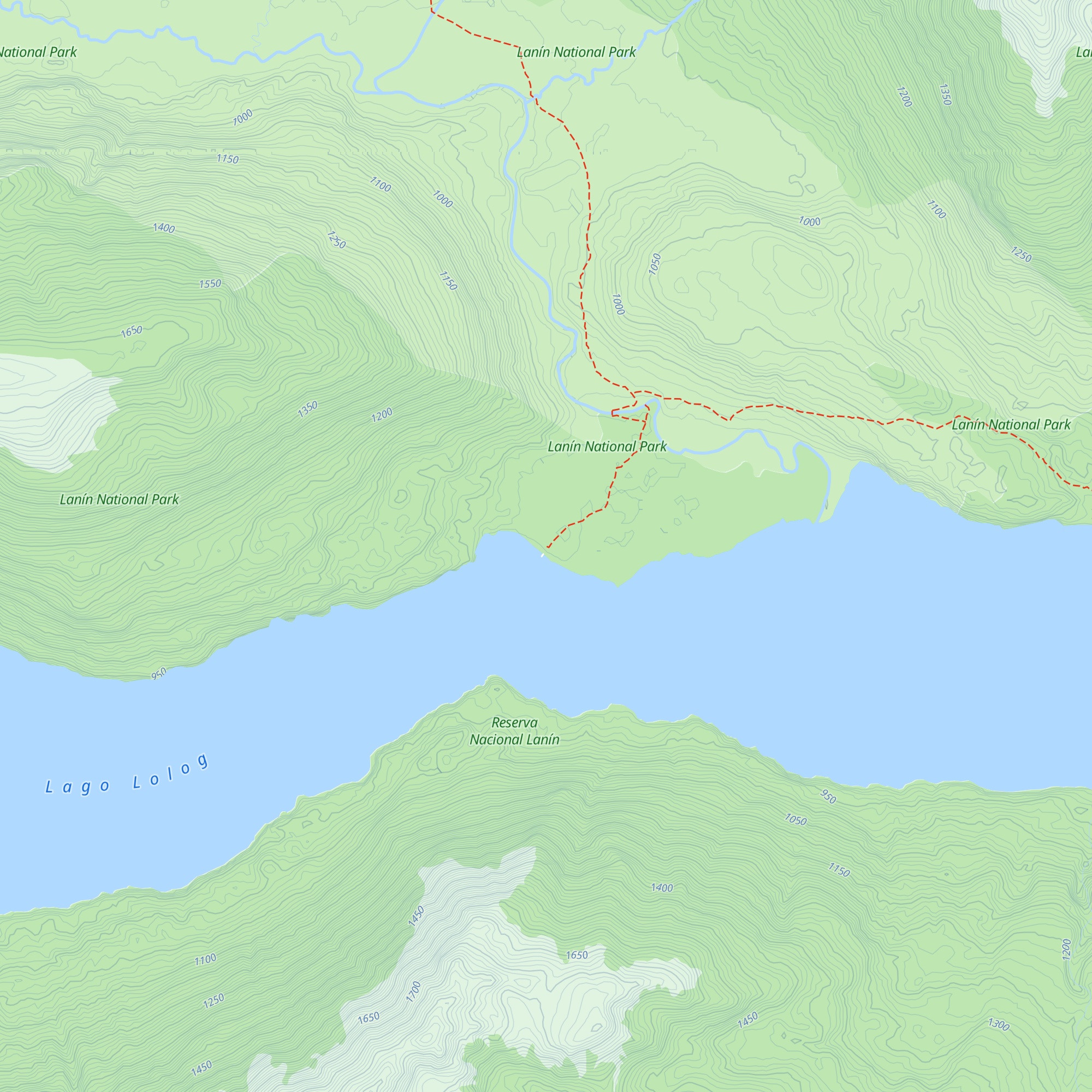 Refugio Auquinco map