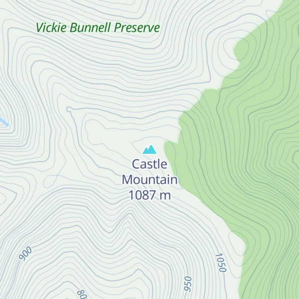 Map of Castle Mountain