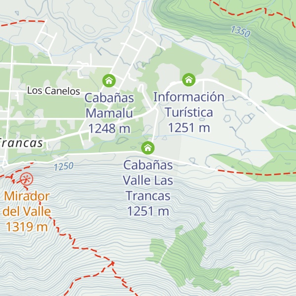 Map of Cabañas Valle Las Trancas