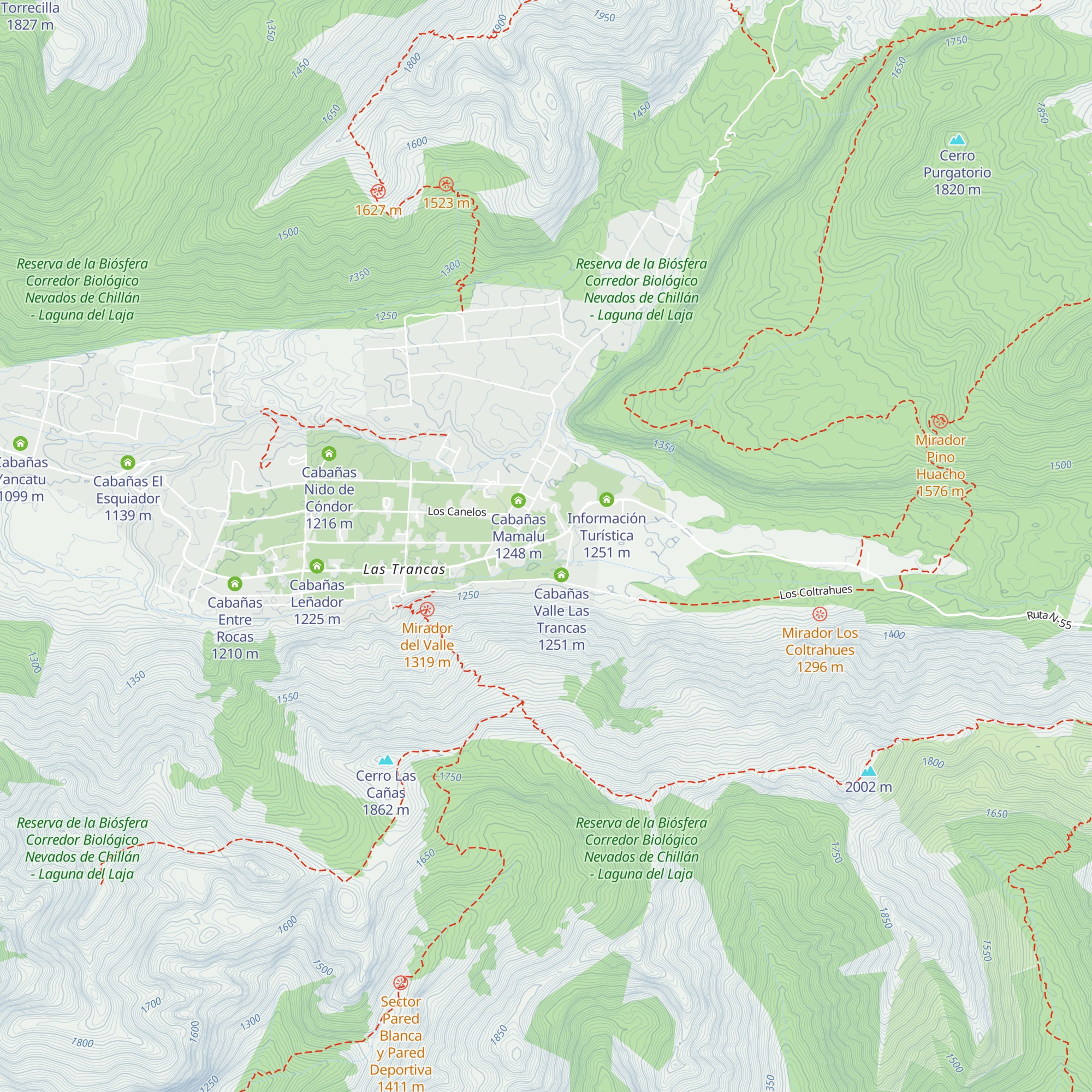 Cabañas Blanche Neige map