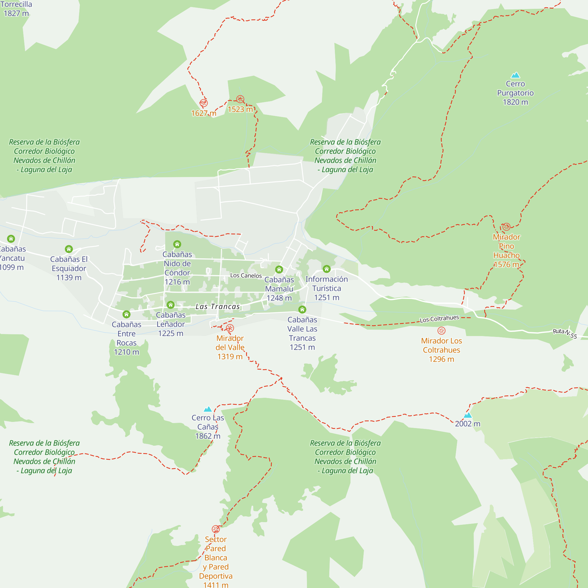 Cabañas Blanche Neige map