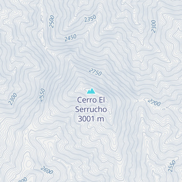 Map of Cerro El Serrucho