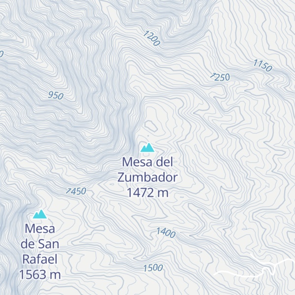 Map of Mesa del Zumbador
