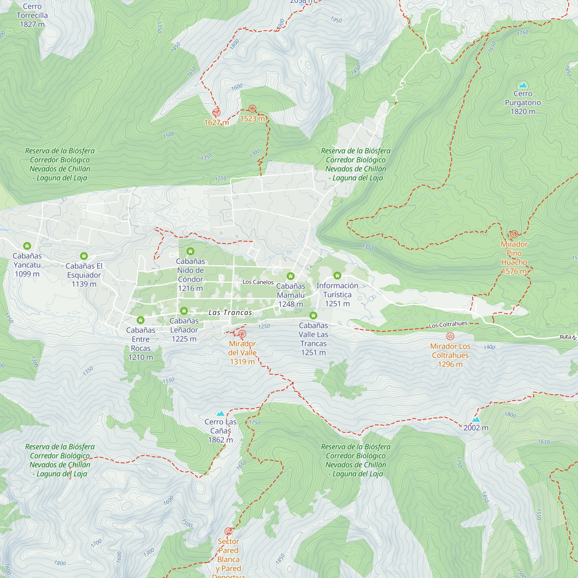 Cabañas Ecobox Andino map