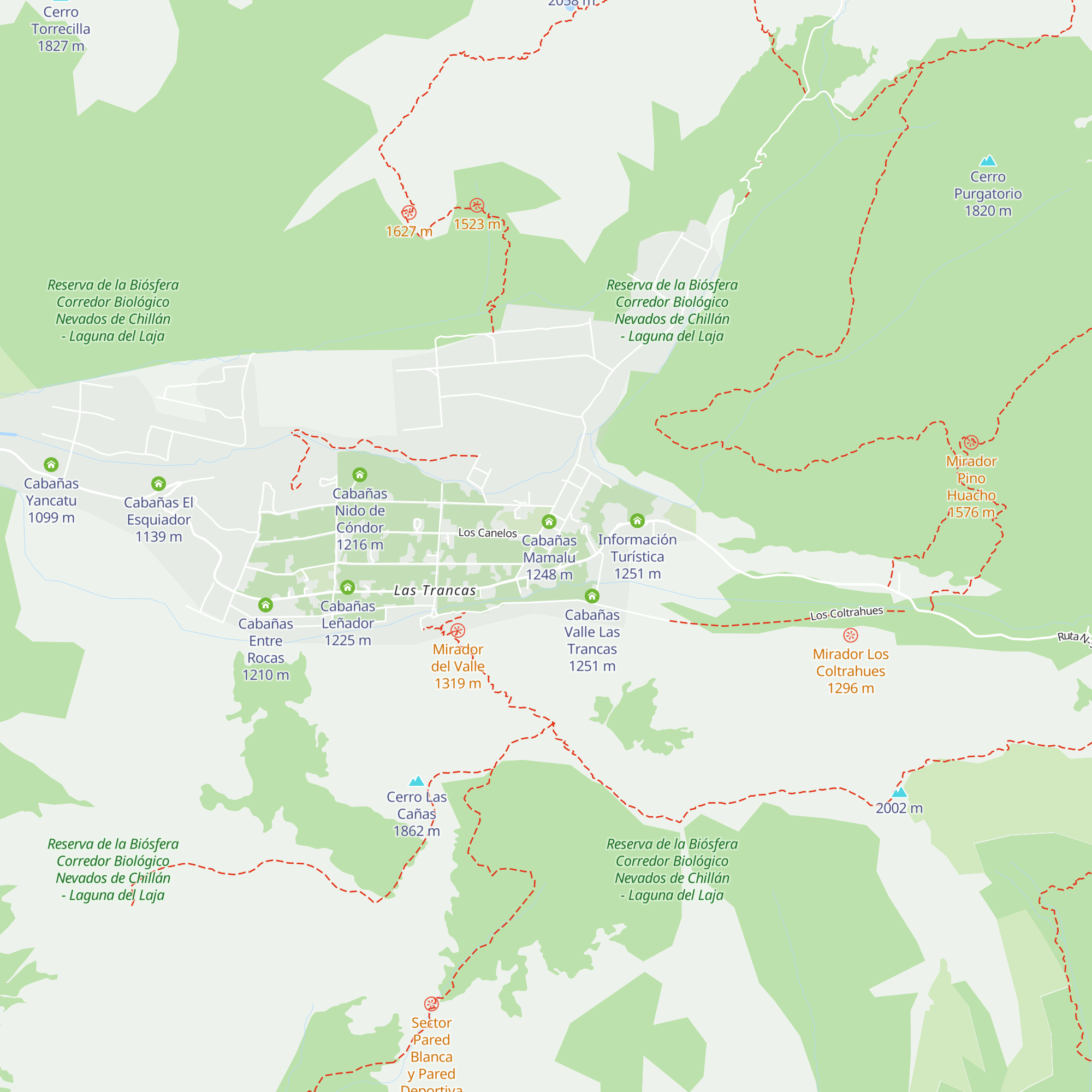 Cabañas Ecobox Andino map