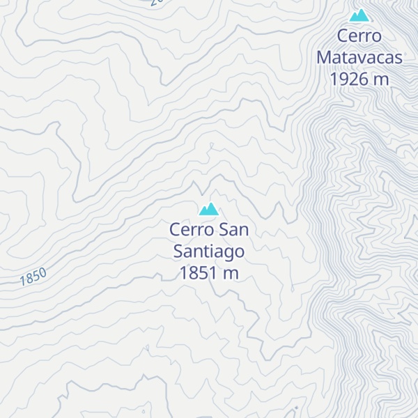 Map of Cerro San Santiago