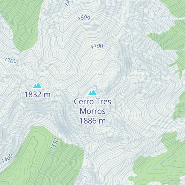 Map of Cerro Tres Morros
