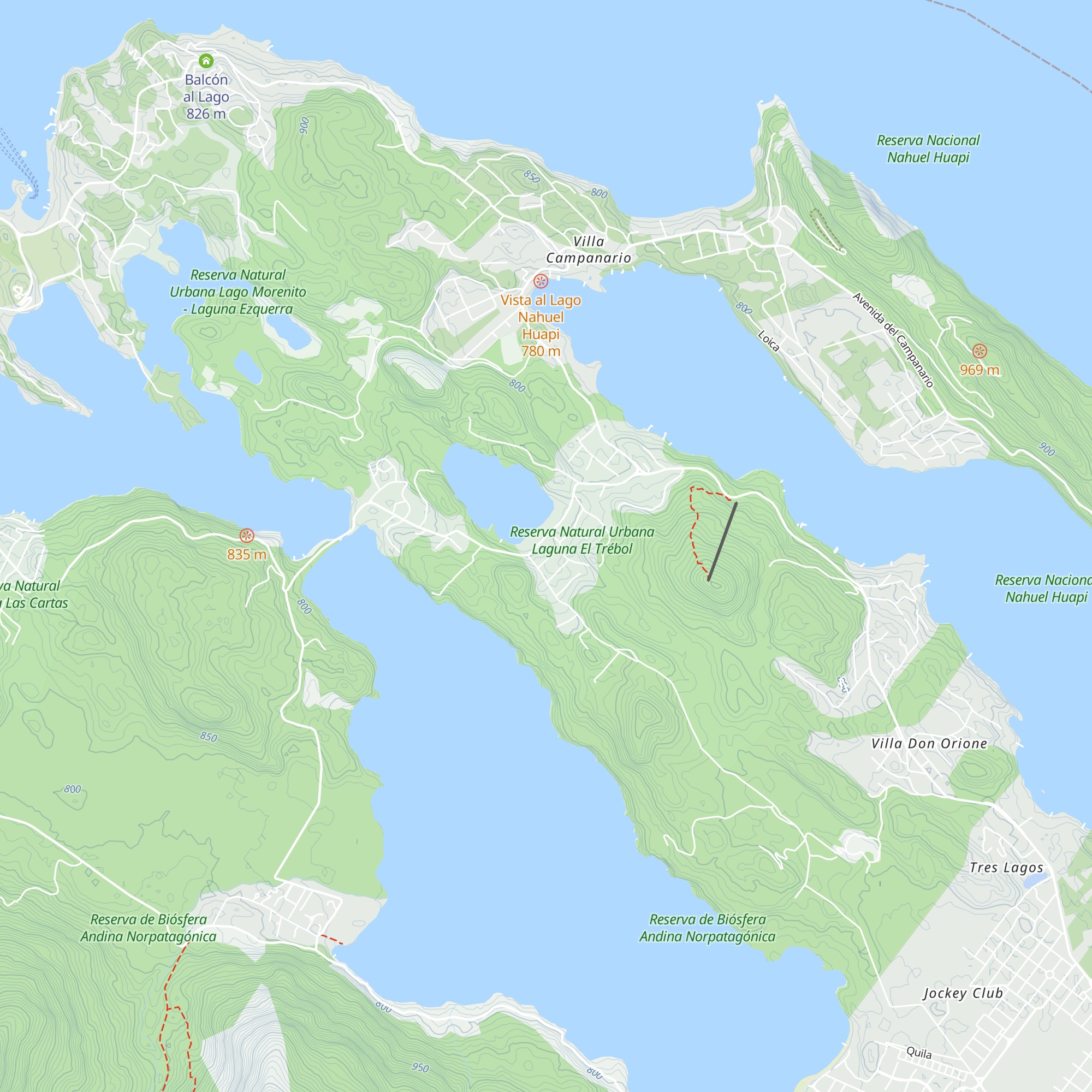Cabañas del Trébol map