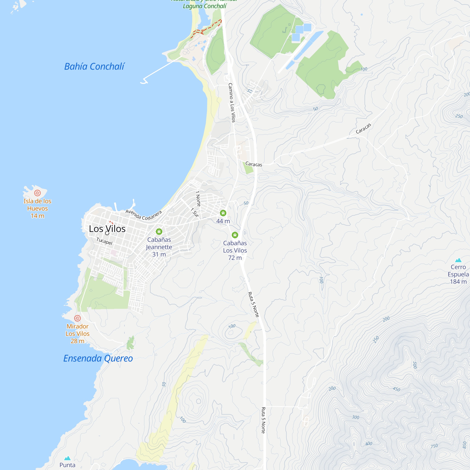 Cabañas Los Vilos map