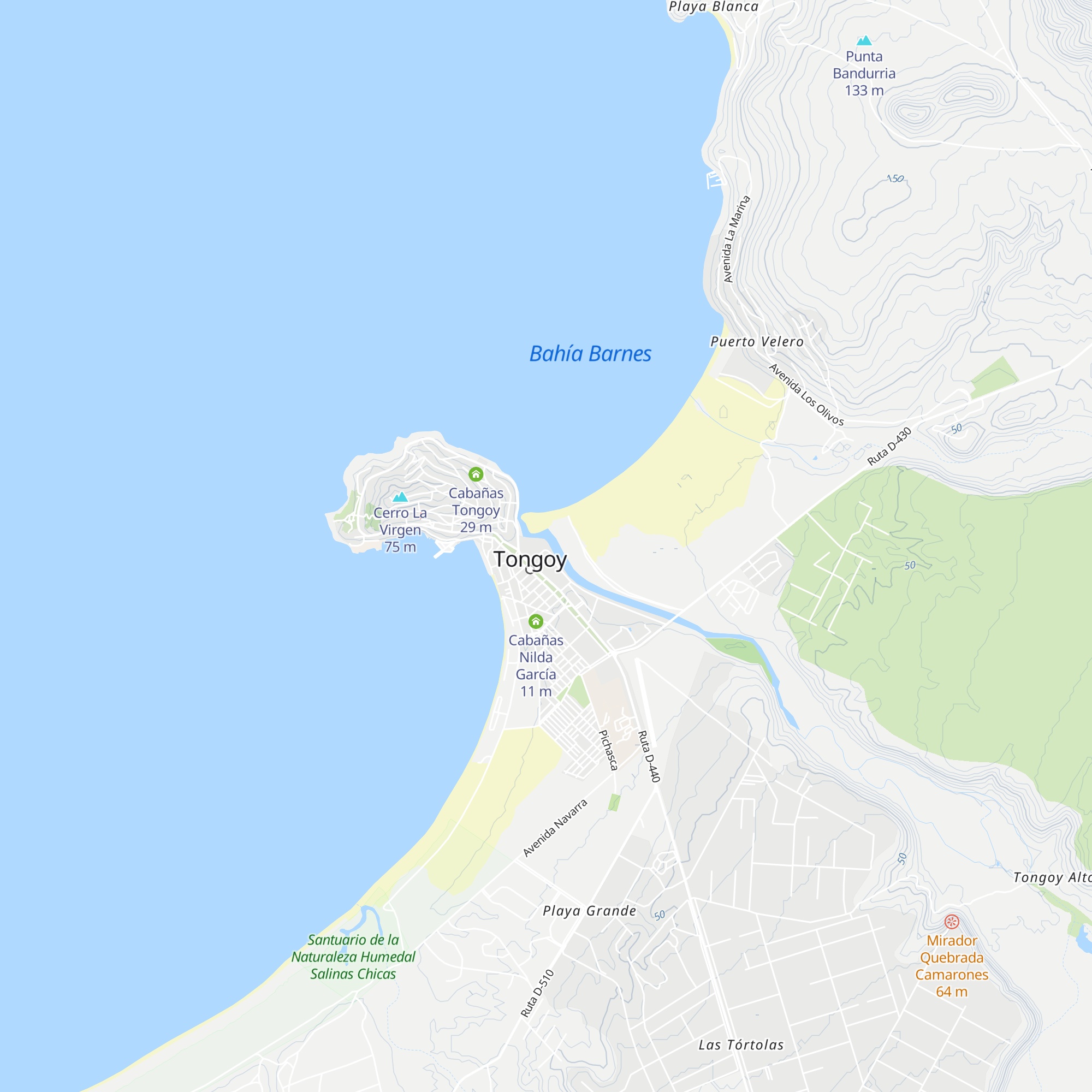 Cabañas Anakena map