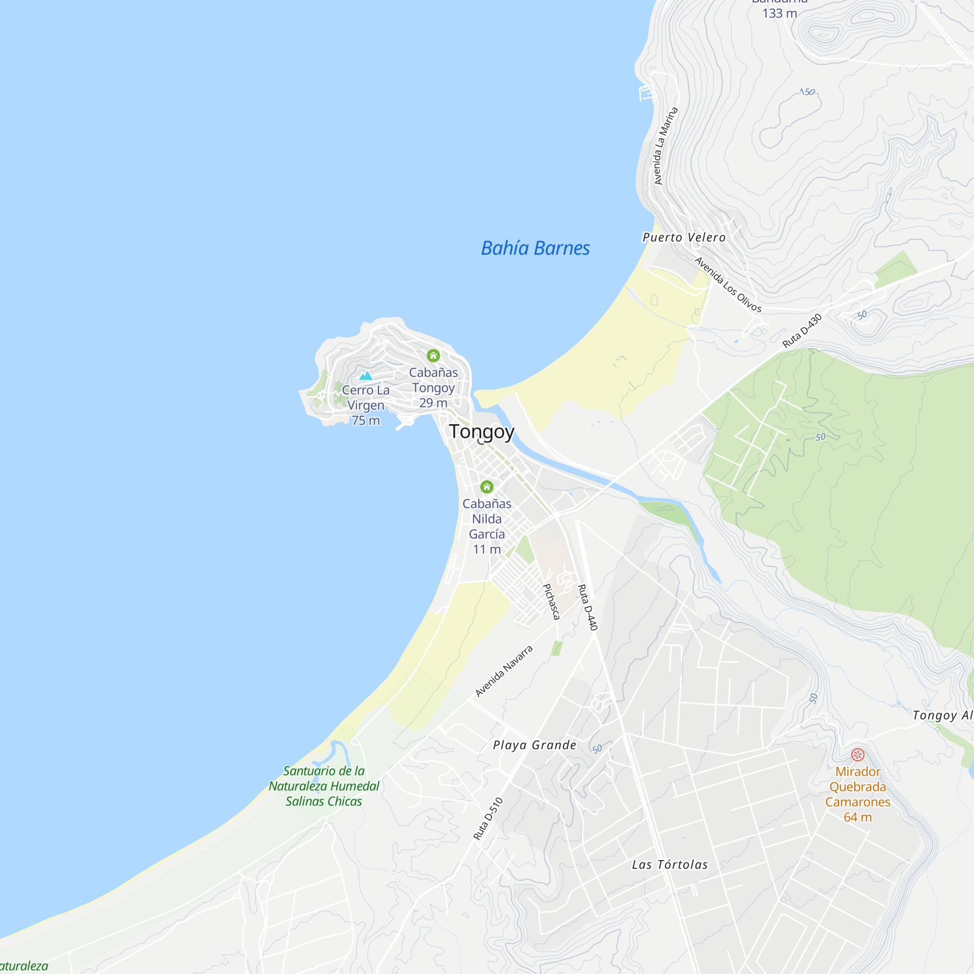 Cabañas Nilda García map