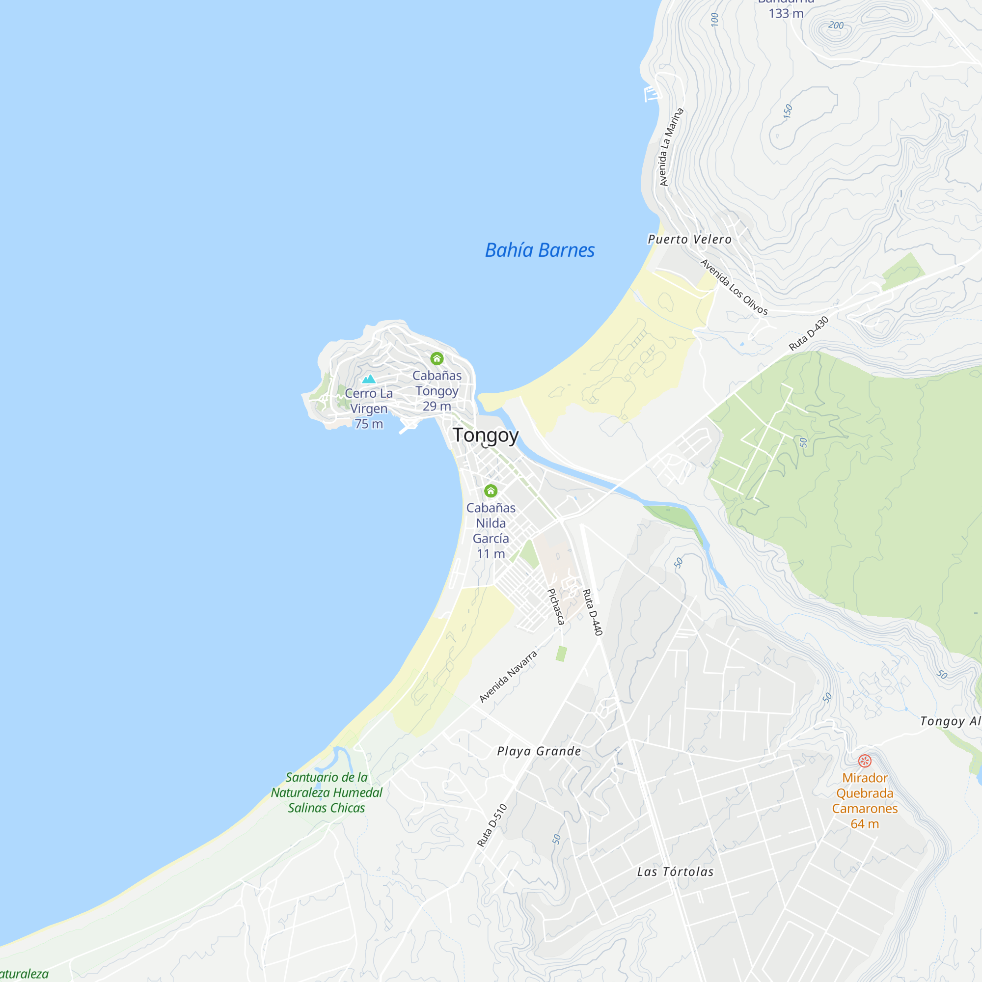 Cabañas Nilda García map