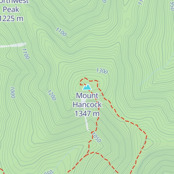Map of Mount Hancock
