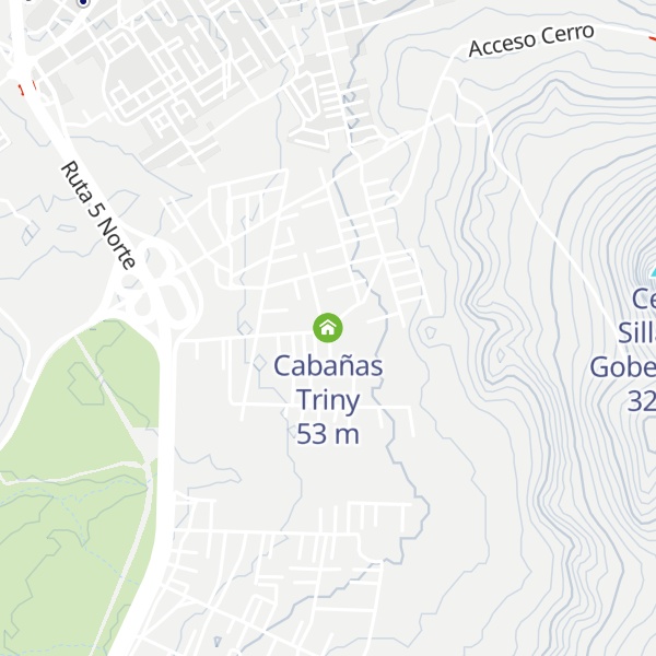 Map of Cabañas Triny