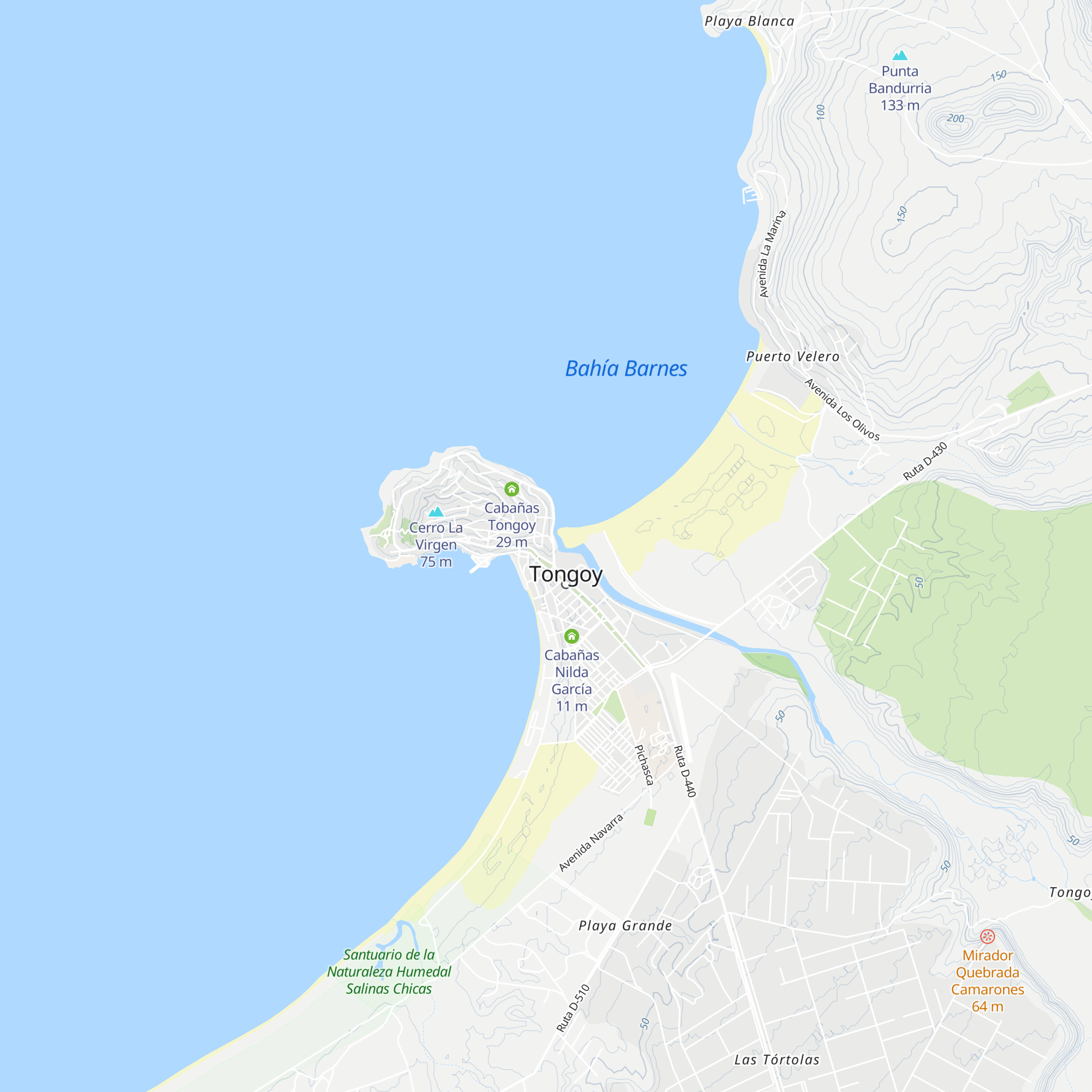 Cabañas Villa Elena map