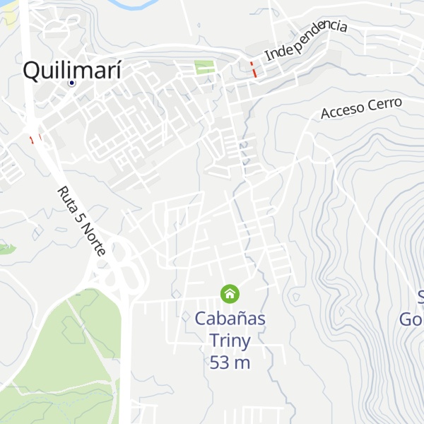 Map of Cabaña Las Rosas