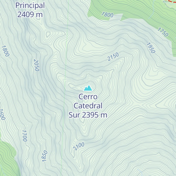 Map of Cerro Catedral Sur