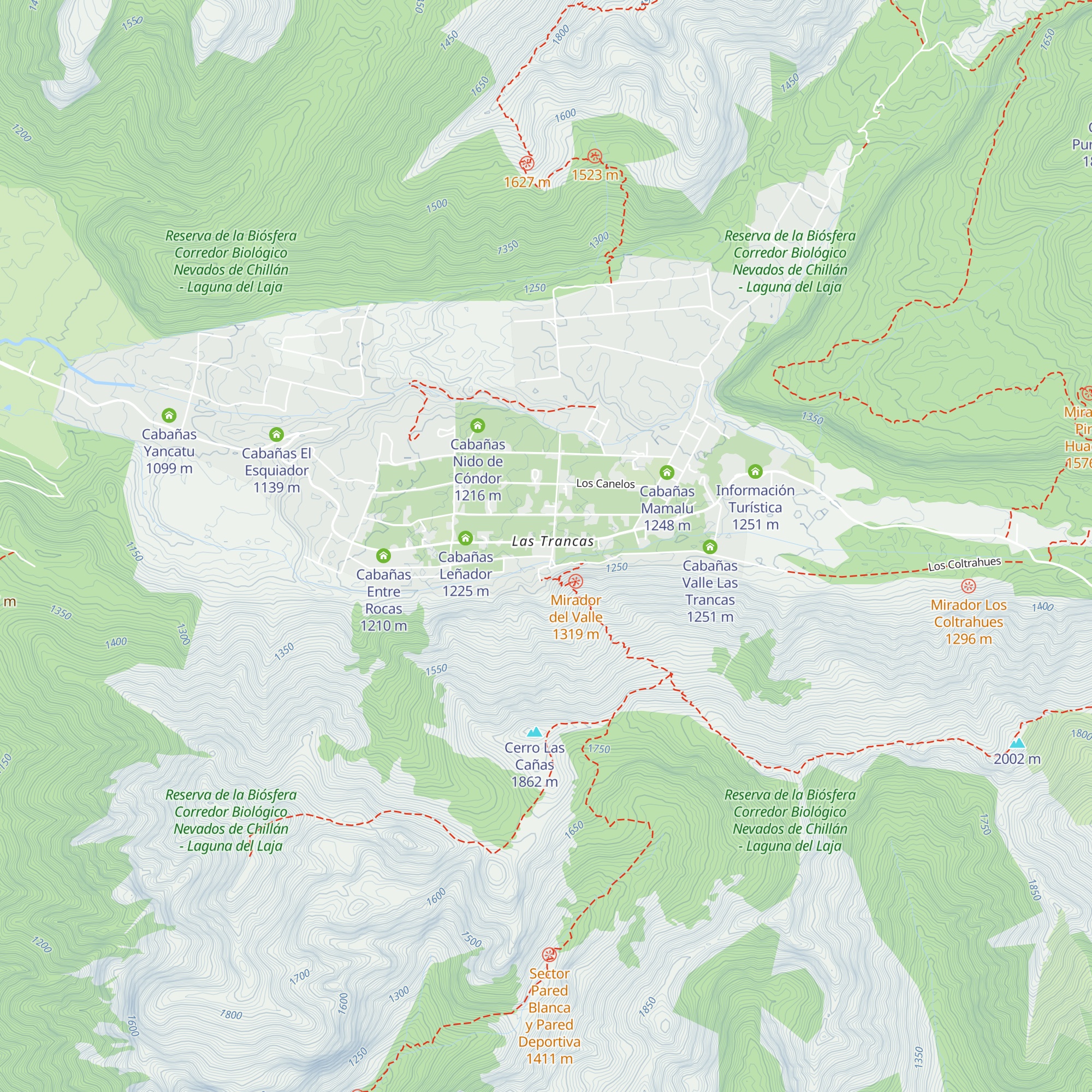 Cabañas Piremapu map