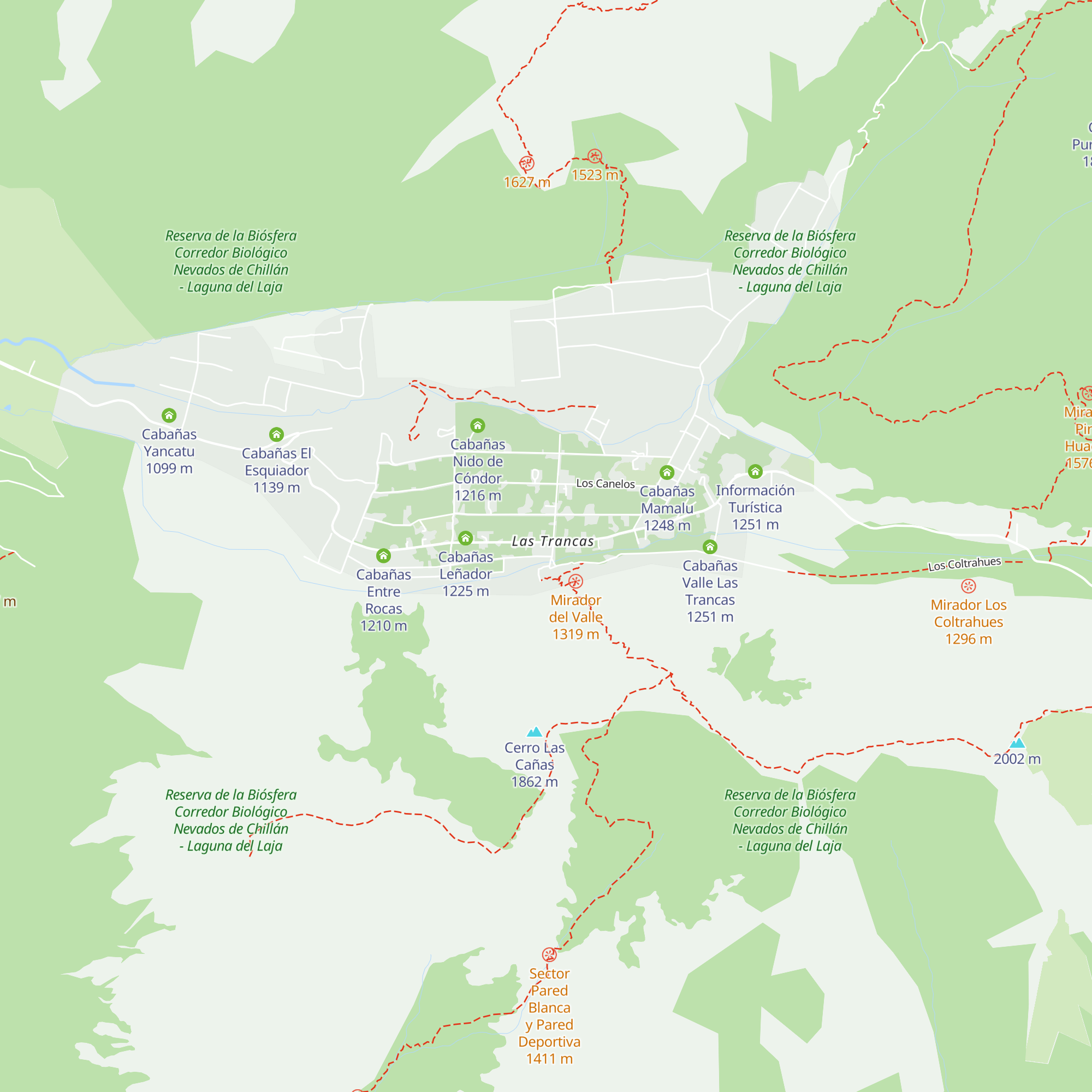 Cabañas Piremapu map