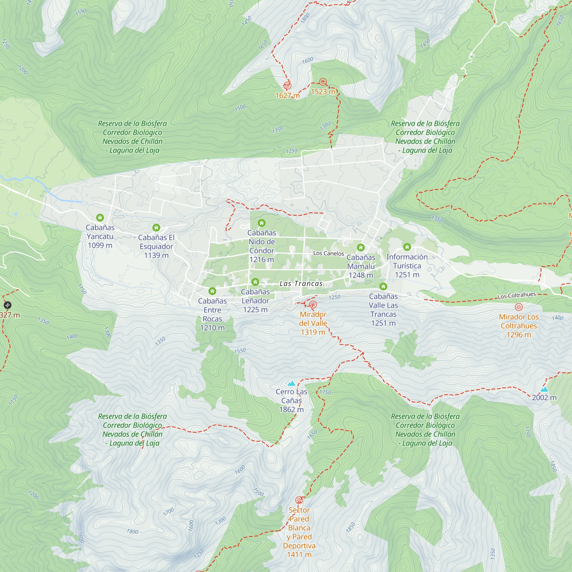Cabañas Quitrahue map