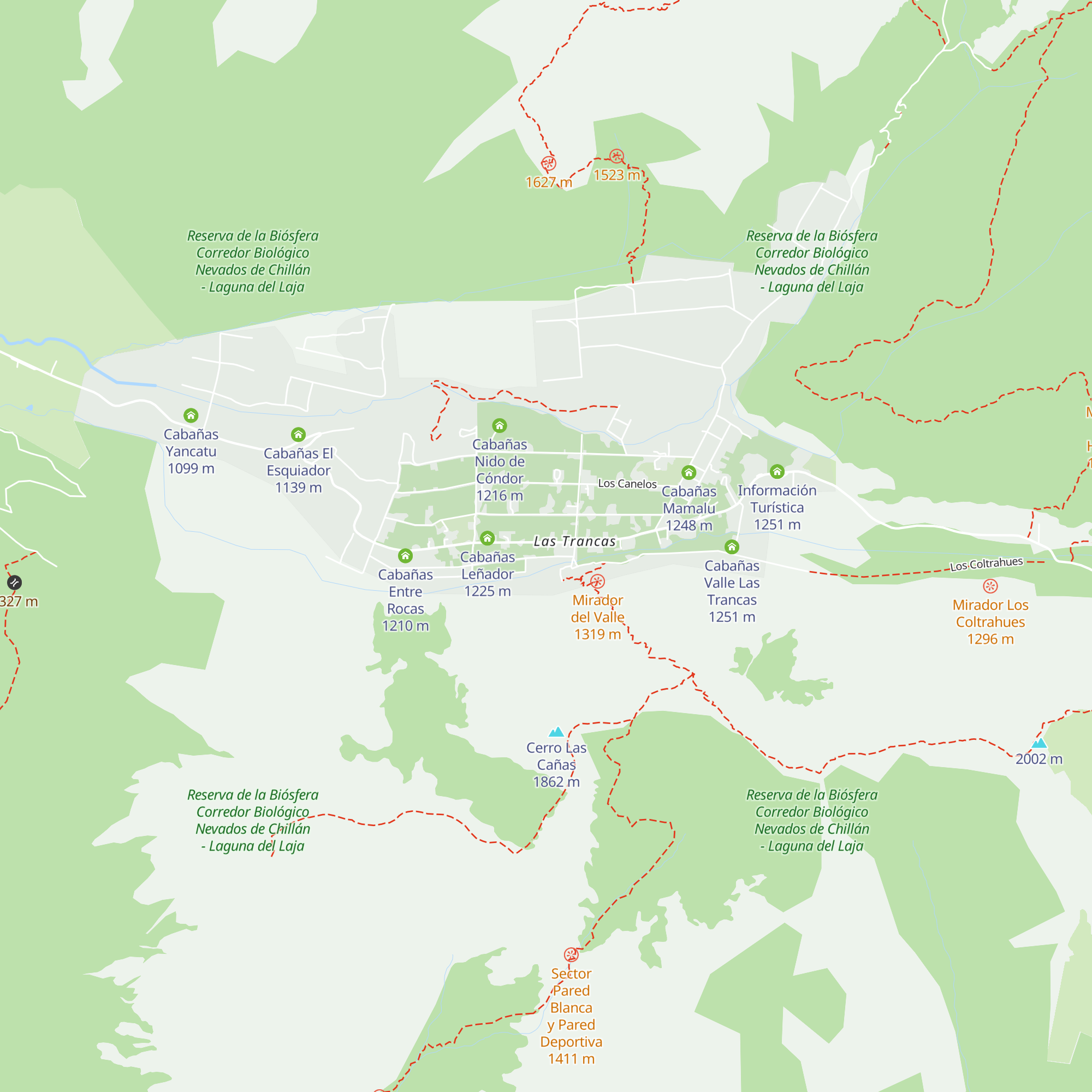 Cabañas Quitrahue map