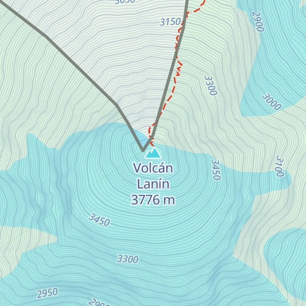 Map of Volcán Lanín