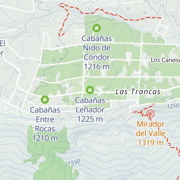 Map of Cabañas Leñador