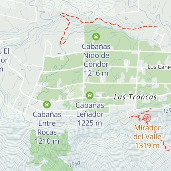 Map of Cabañas Antué
