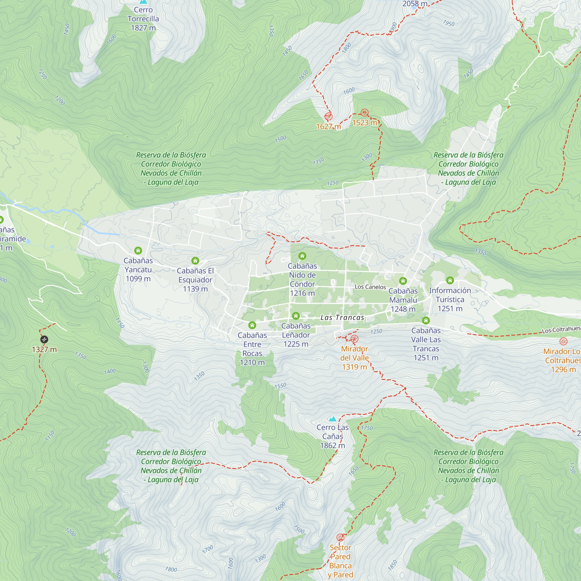 Cabañas Los Ñirres map