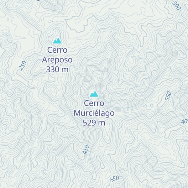 Map of Cerro Murciélago