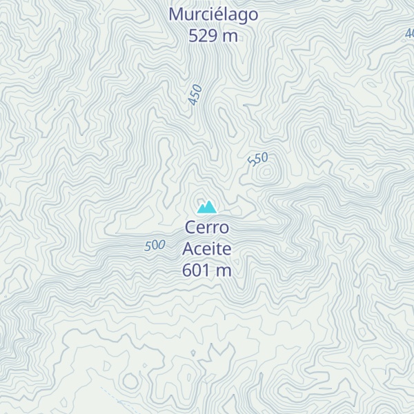 Map of Cerro Aceite