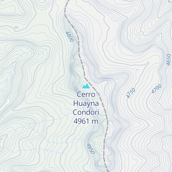 Map of Cerro Huayna Condori