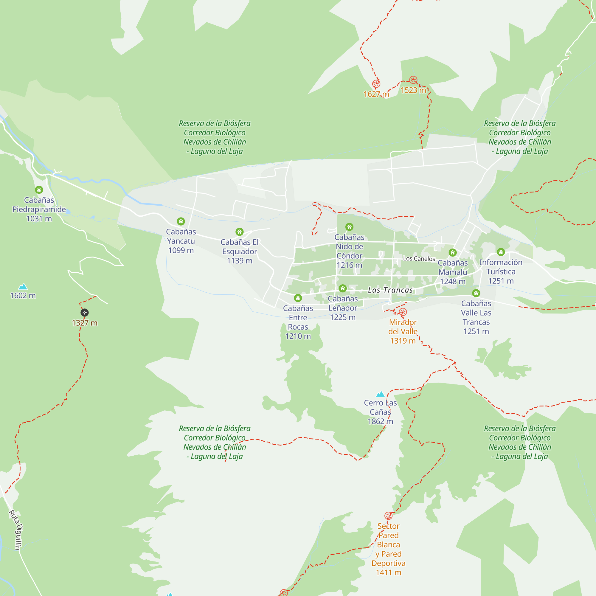 Cabañas Entre Rocas map