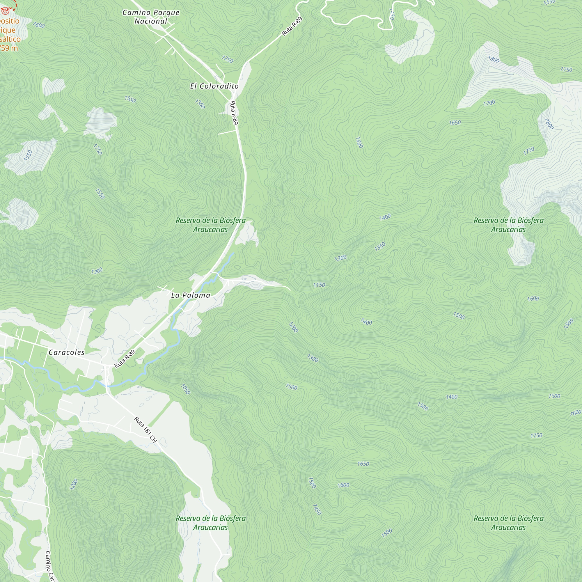 Refugio Las Raíces map