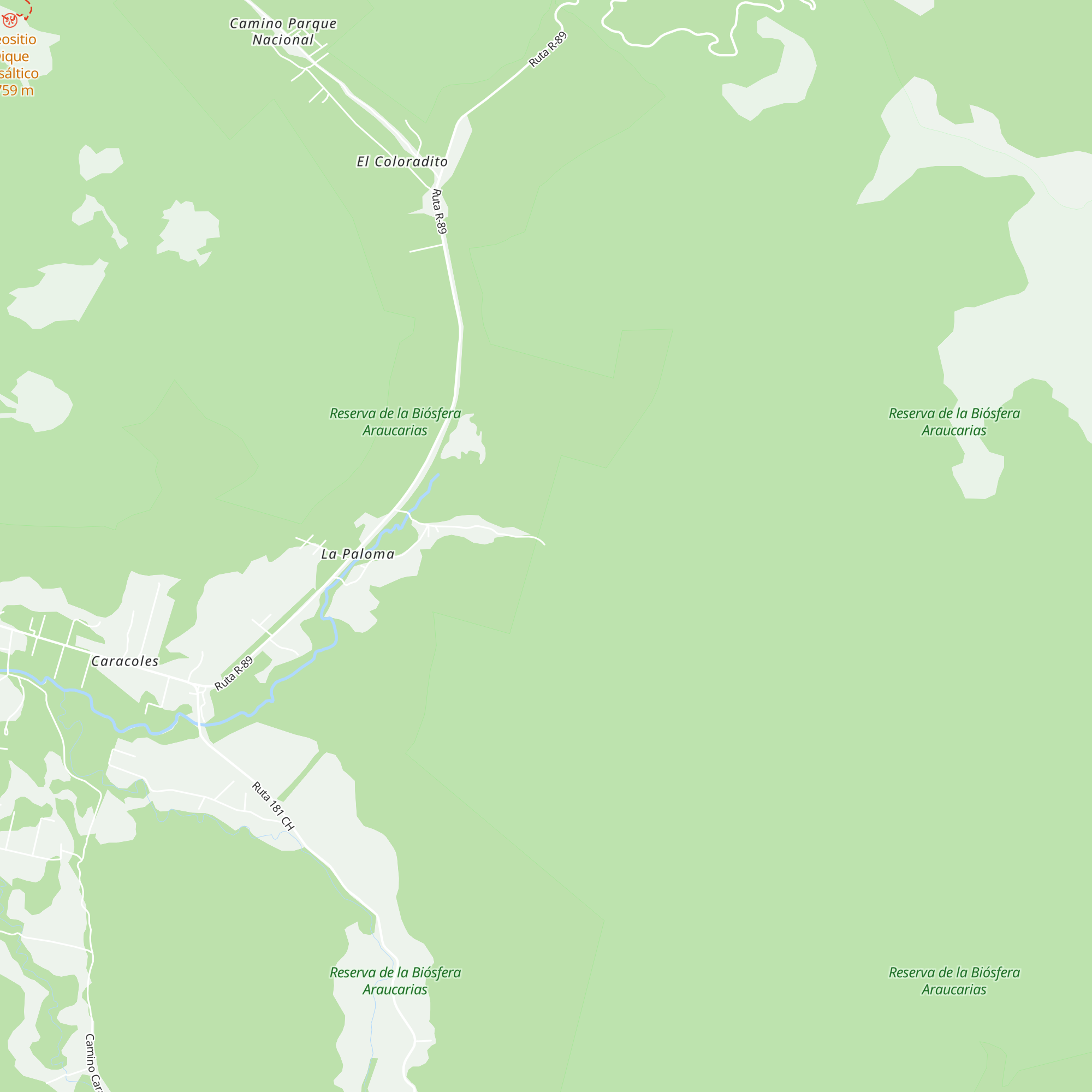 Refugio Las Raíces map
