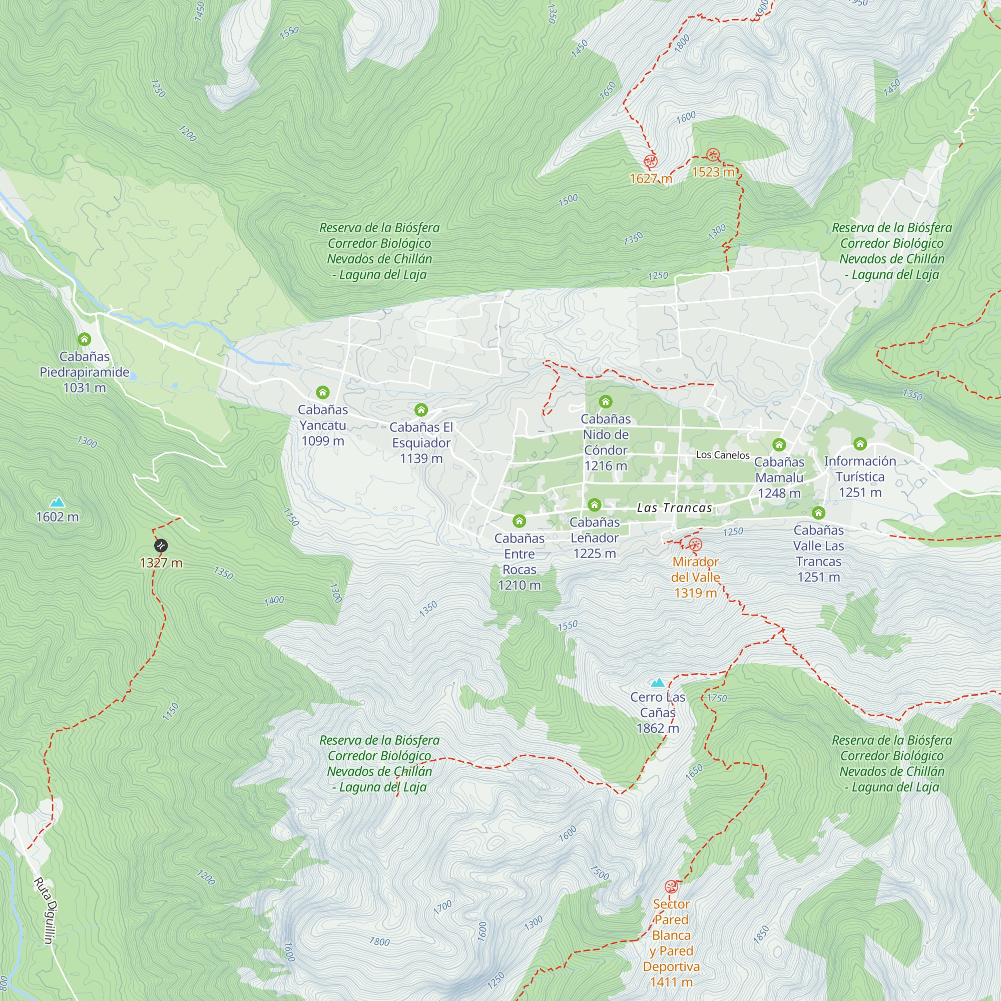 Cabañas La Baita map