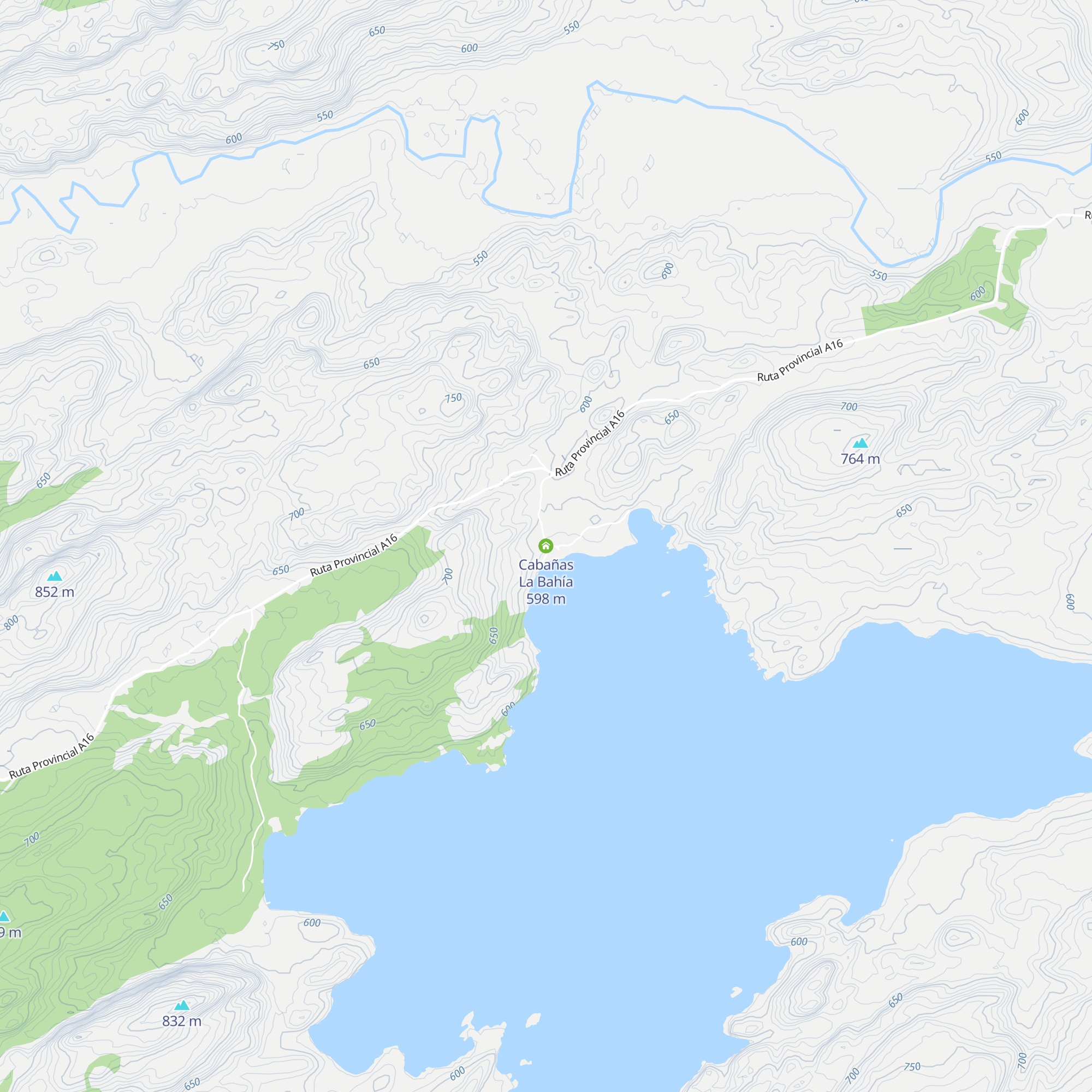 Cabañas La Bahía map