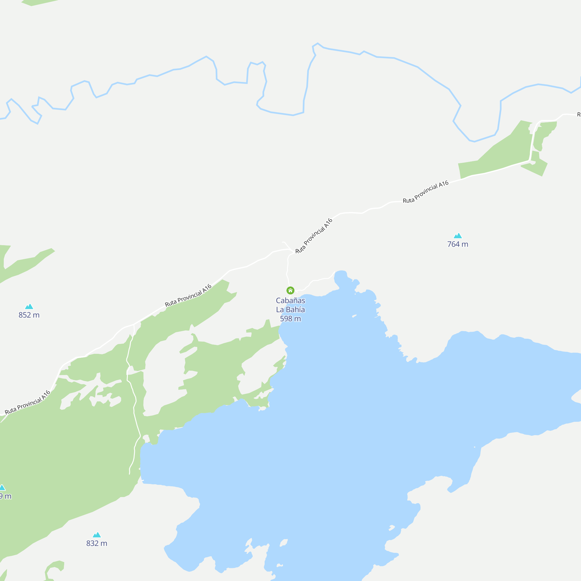Cabañas La Bahía map