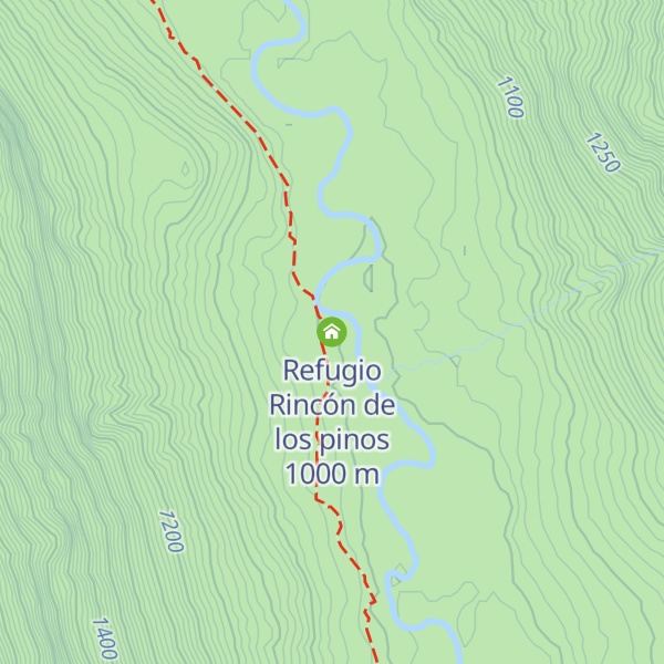 Map of Refugio Rincón de los pinos