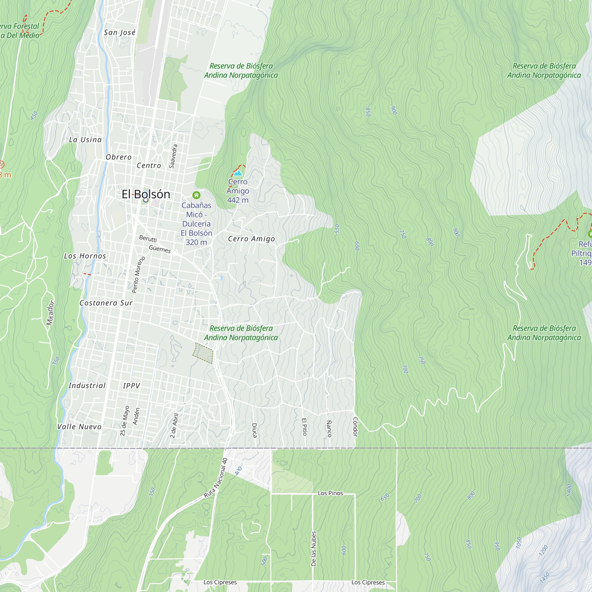 Cabañas Andinas map