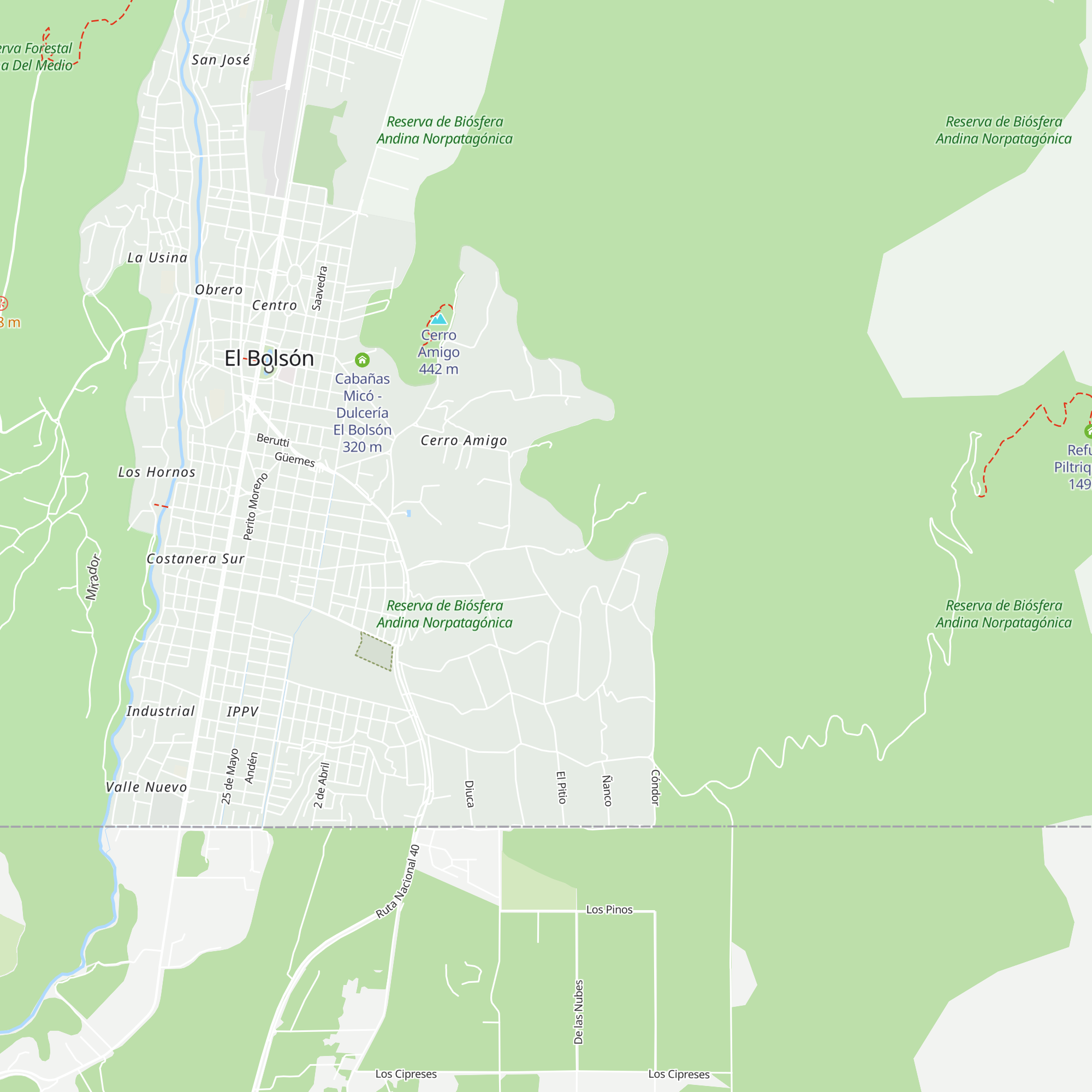 Cabañas Andinas map