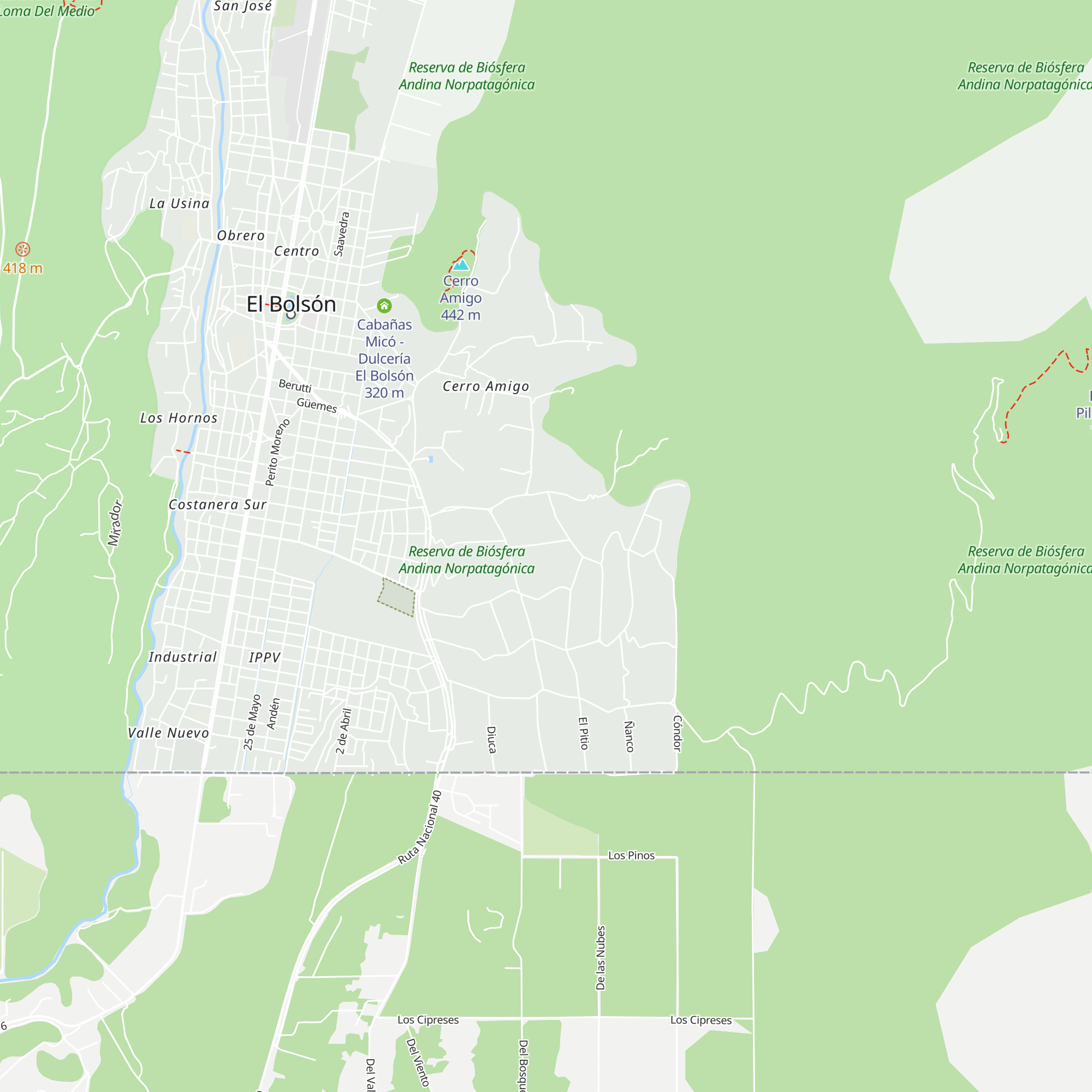 Cabañas Tota map