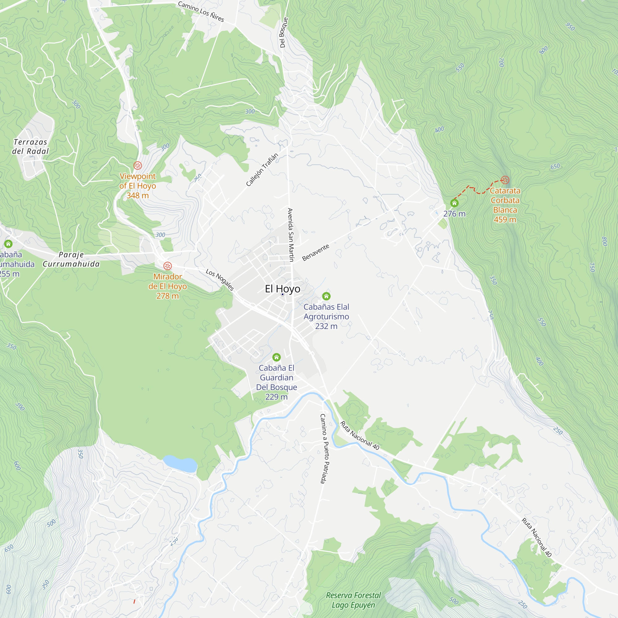 Cabañas Paraje Sureño map