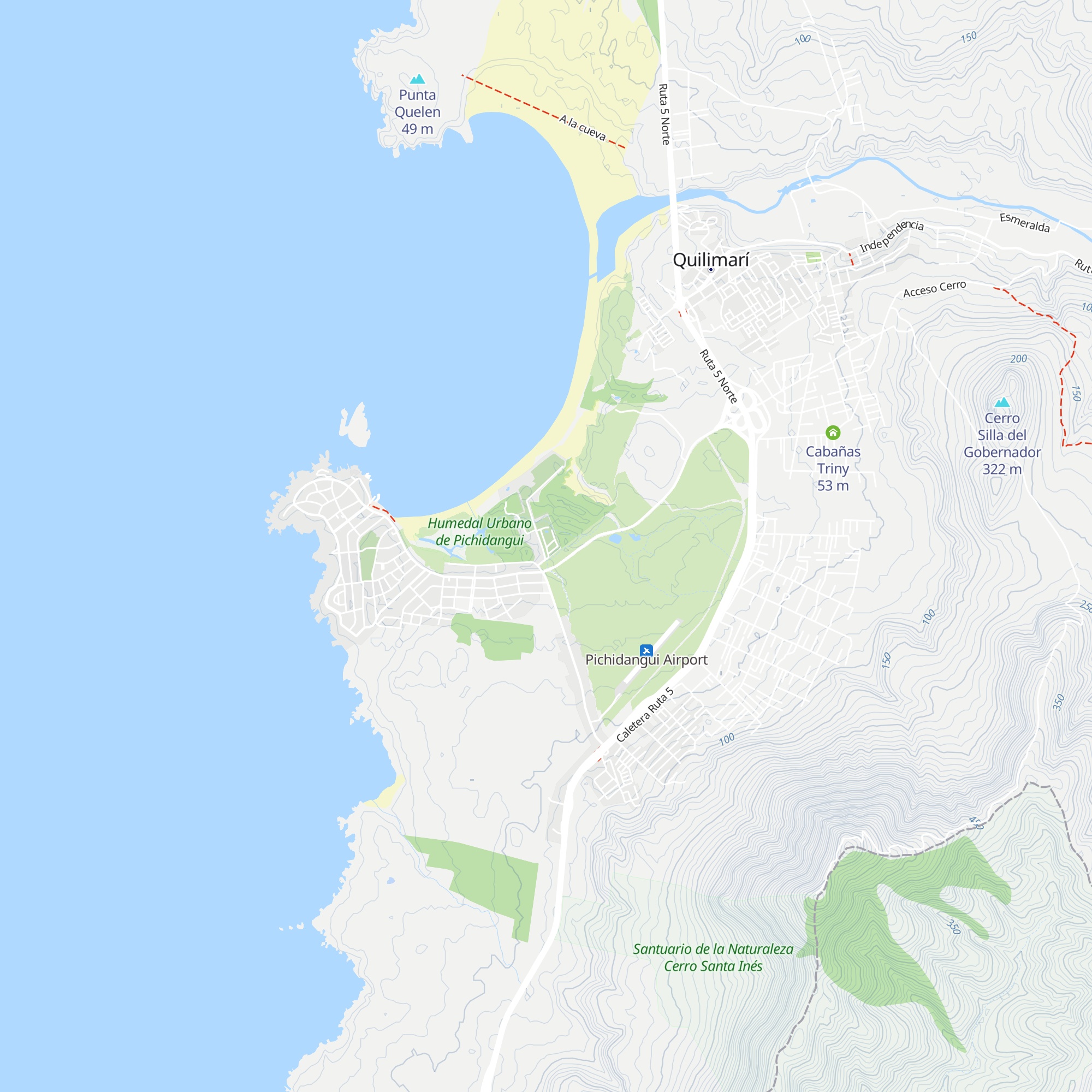 Cabañas del Sol map