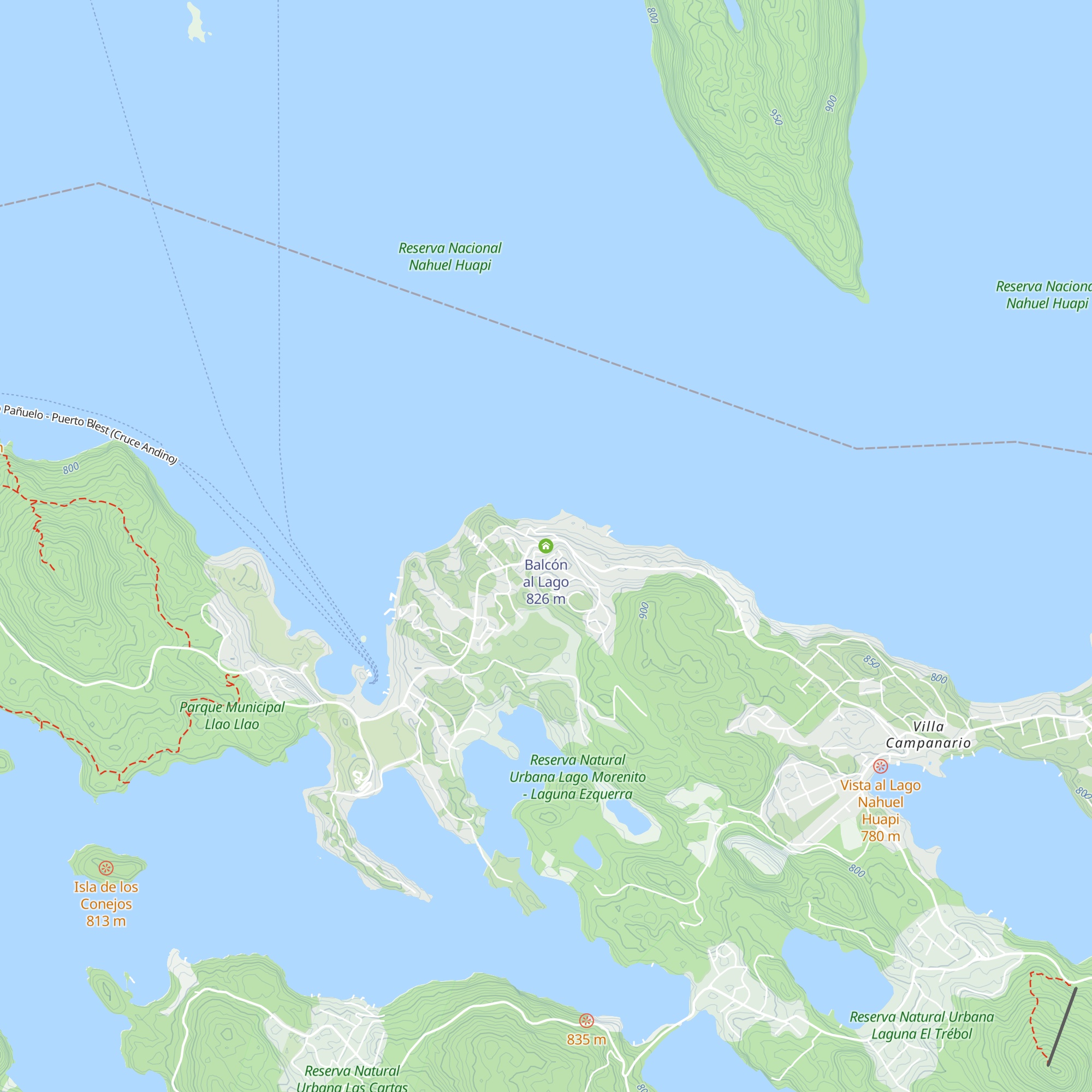 Balcón al Lago map