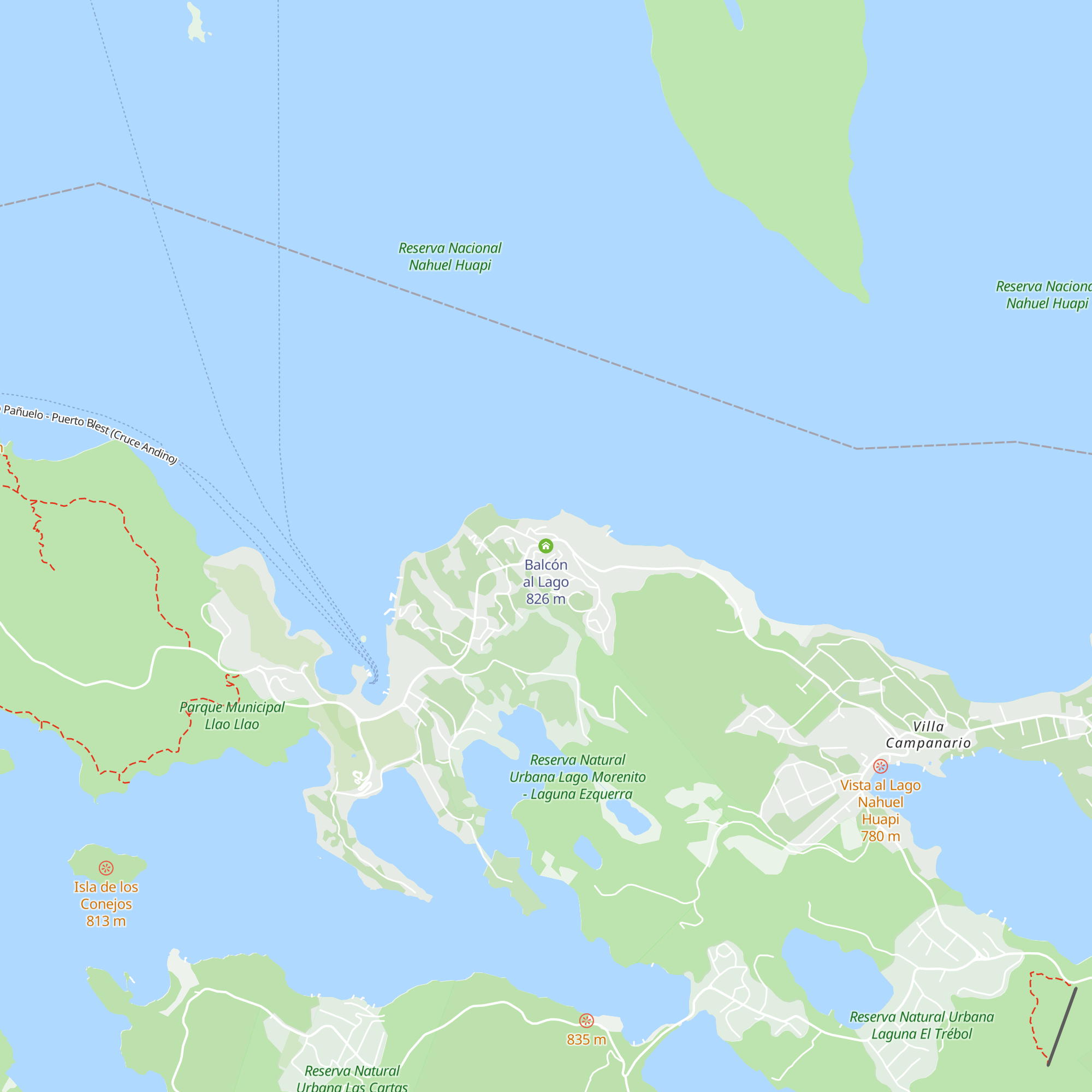 Balcón al Lago map