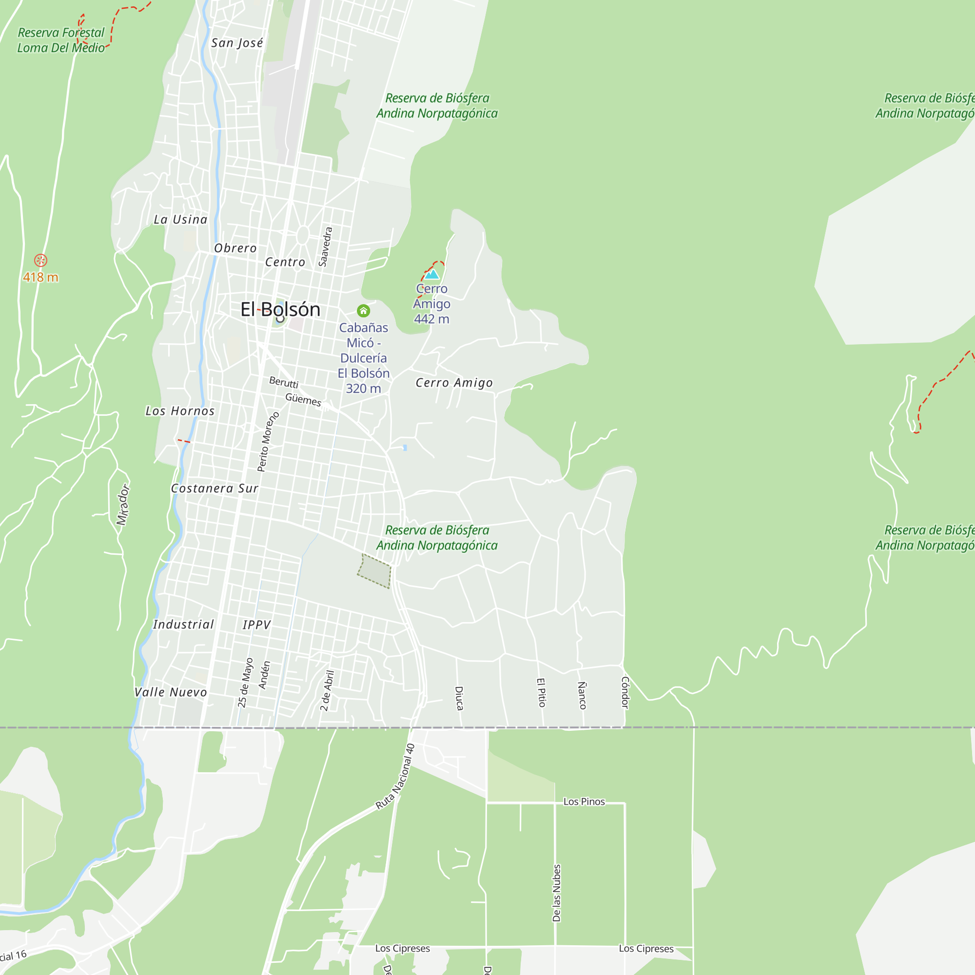 Cabañas Terrazas del Piltriquitron map