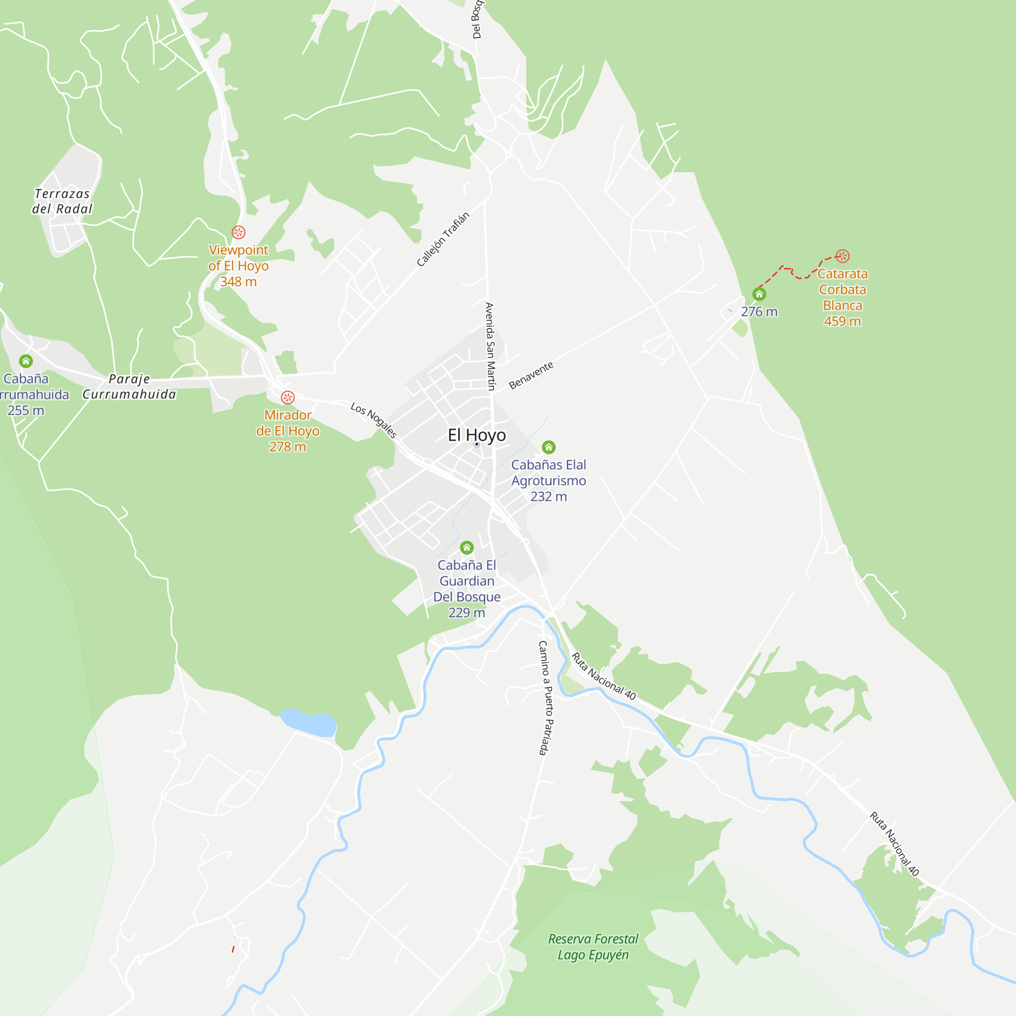 Cabañas Koda map