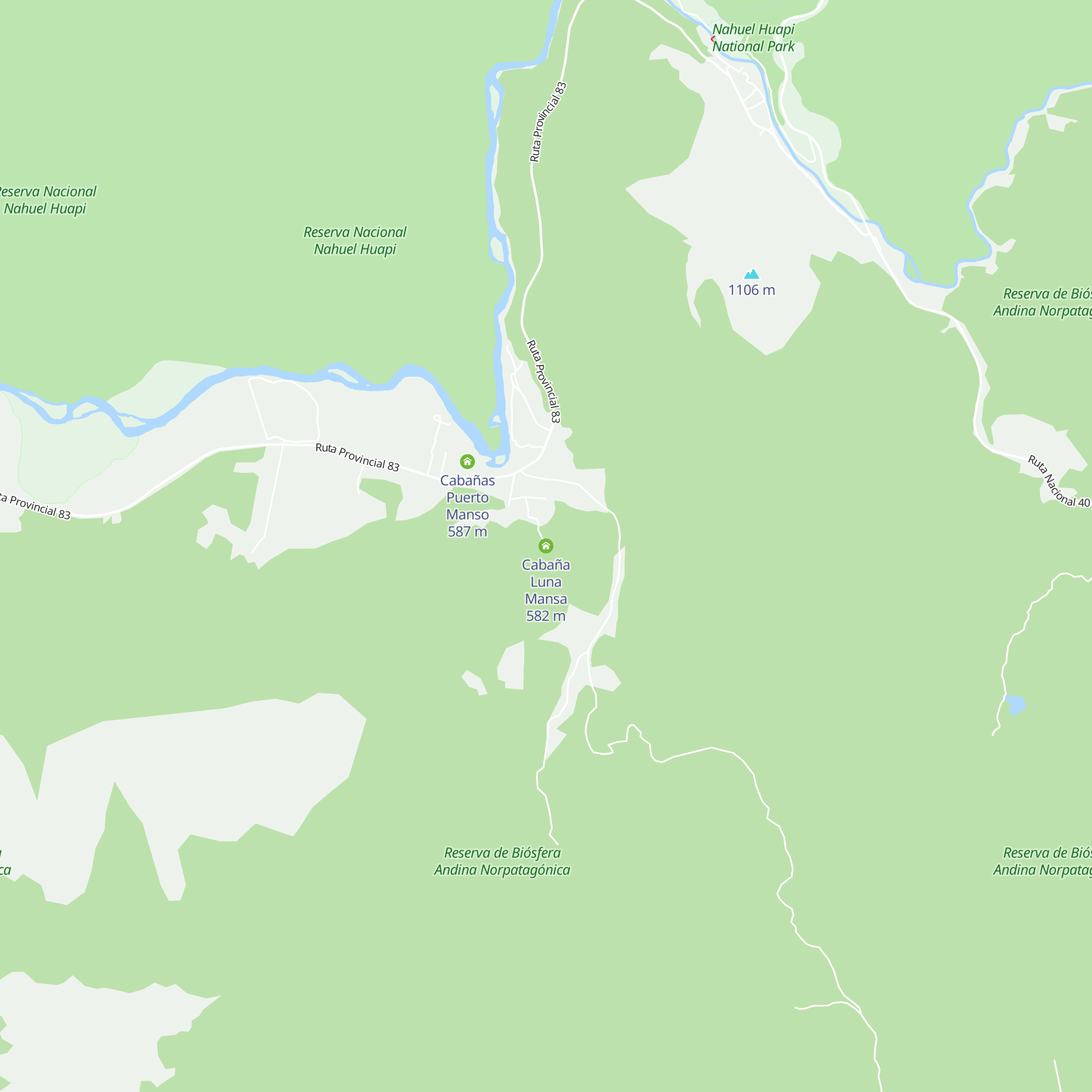 Cabaña Luna Mansa map