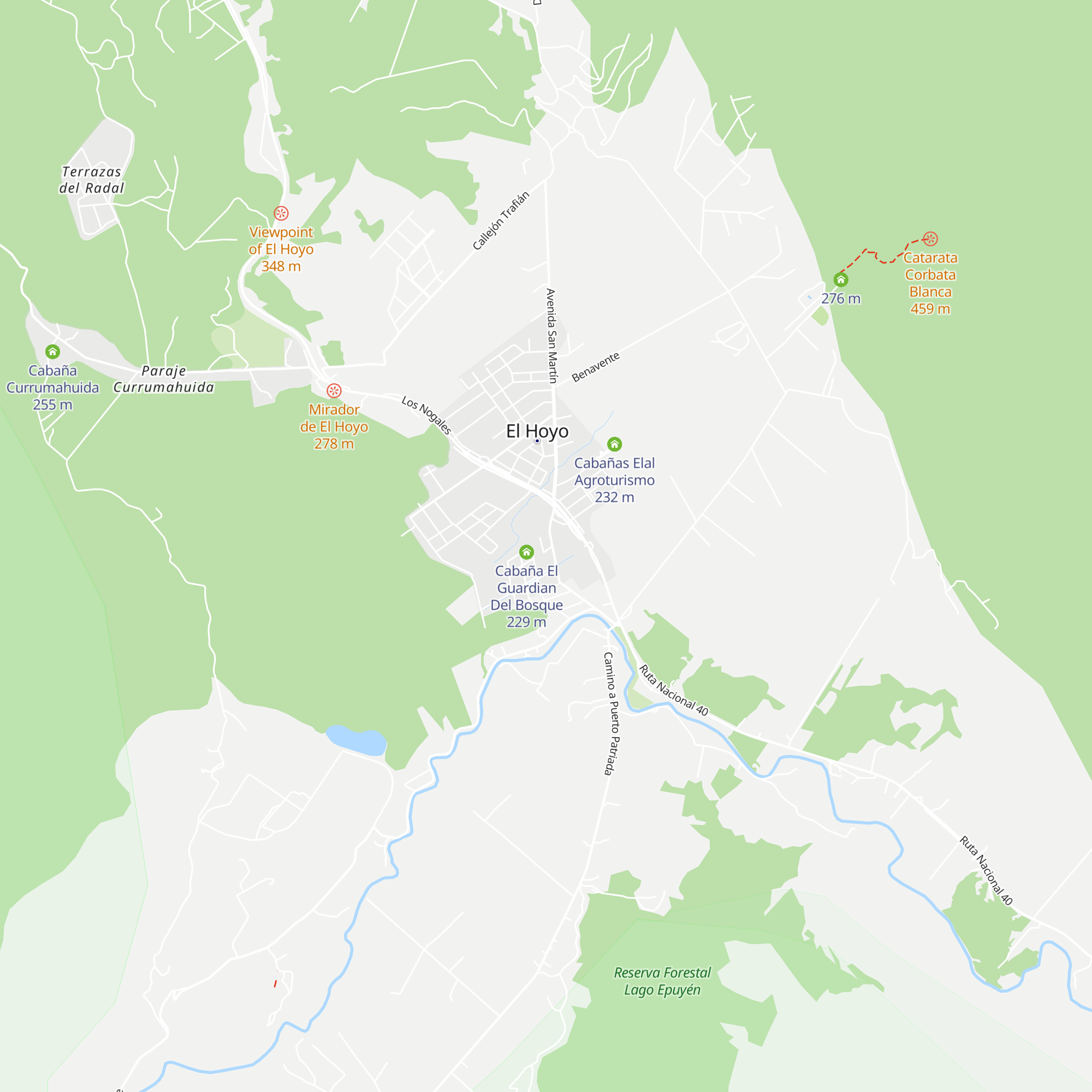 Cabañas Alma del Sur map